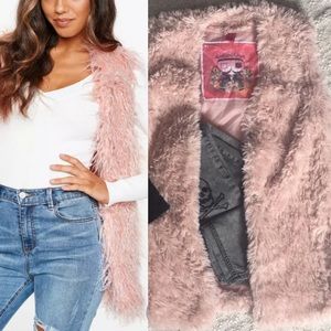 BERNARDO | Faux Fuzzy Fur Vest
